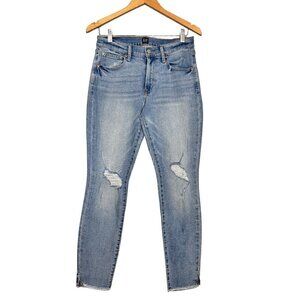 Gap True Skinny Jeans - Distressed Mid Rise, Size 6/28, Women's Denim